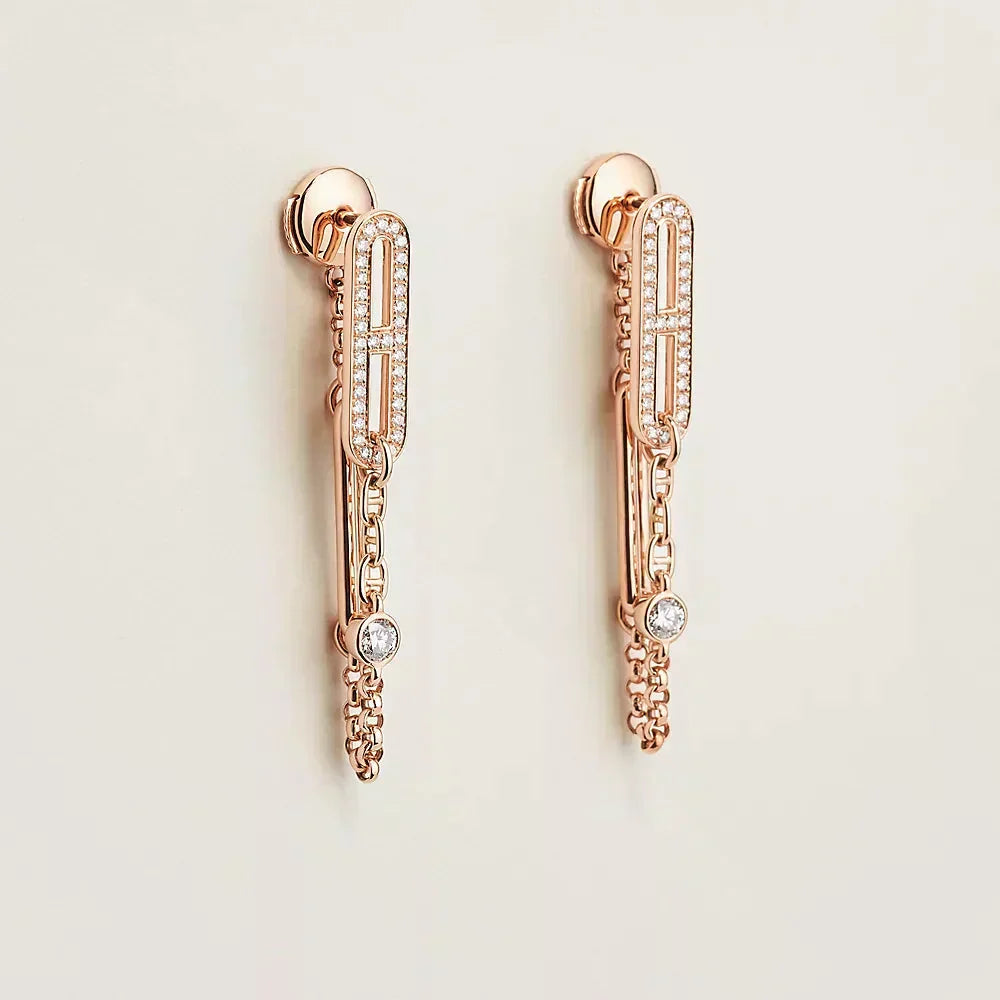 Aura CHAINE CHAOS DIAMOND DROP EARRINGS
