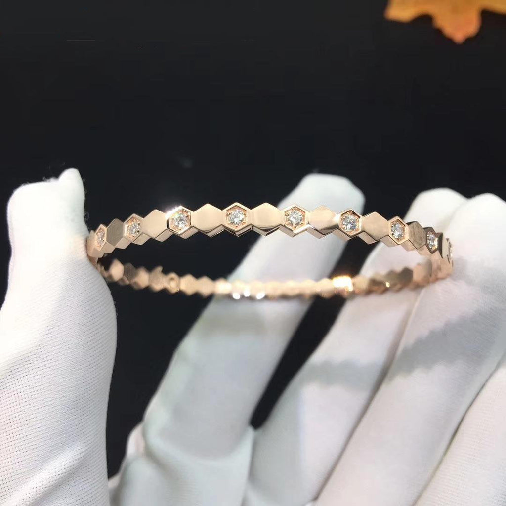Aura BEE LOVE PINK GOLD DIAMOND BRACELET