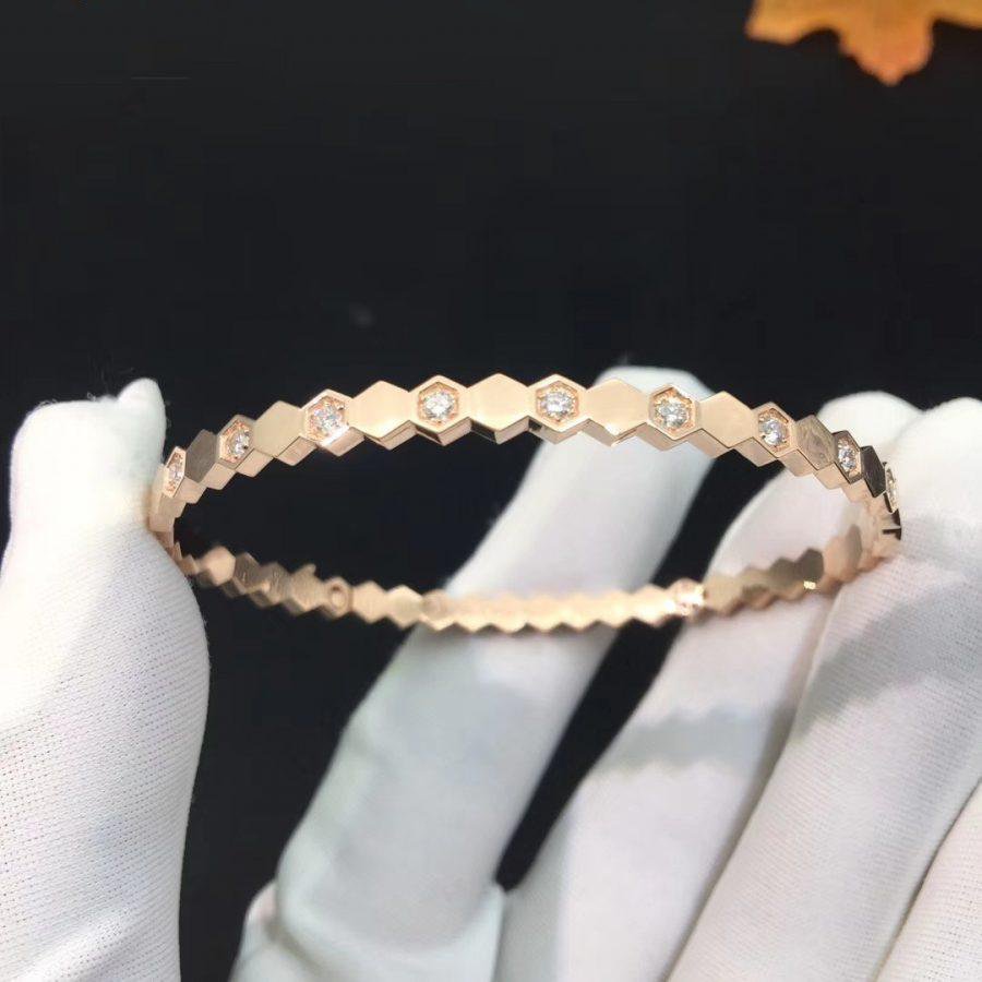 [⭐Aura ]BEE LOVE PINK GOLD DIAMOND BRACELET