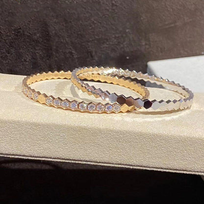 [⭐Aura ]BEE LOVE GOLD BRACELET FULL DIAMOND