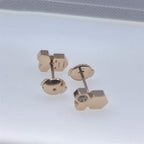Aura BEE LOVE PINK GOLD DIAMOND EARRINGS