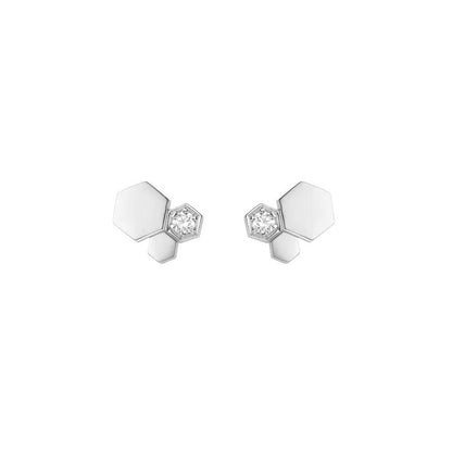 [⭐Aura ]BEE LOVE SILVER DIAMOND EARRINGS