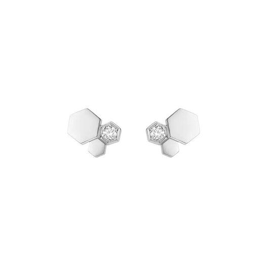 [⭐Aura ]BEE LOVE SILVER DIAMOND EARRINGS