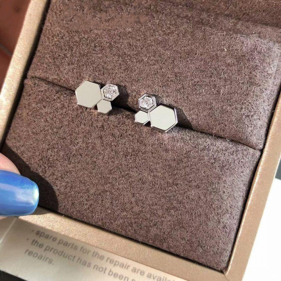 Aura BEE LOVE SILVER DIAMOND EARRINGS