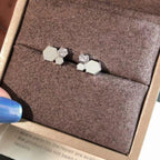 Aura BEE LOVE SILVER DIAMOND EARRINGS