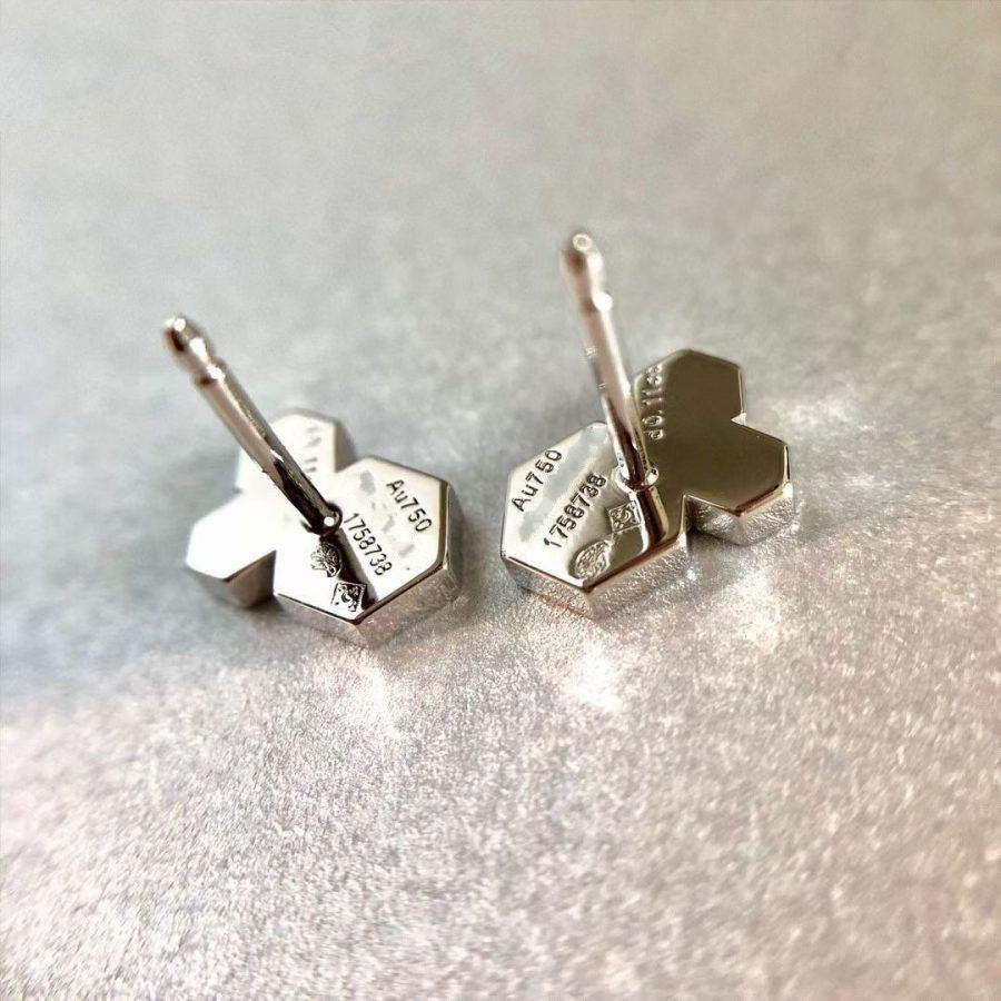 [⭐Aura ]BEE LOVE SILVER DIAMOND EARRINGS