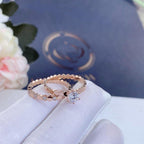 Aura BEE LOVE RING PINK GOLD 1 DIAMOND