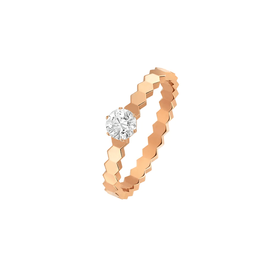 Aura BEE LOVE RING PINK GOLD 1 DIAMOND