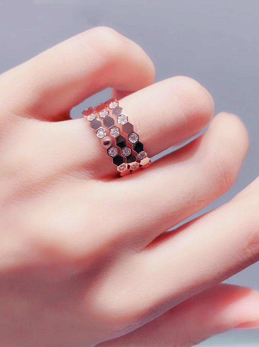 Aura BEE LOVE RING PINK GOLD DIAMOND