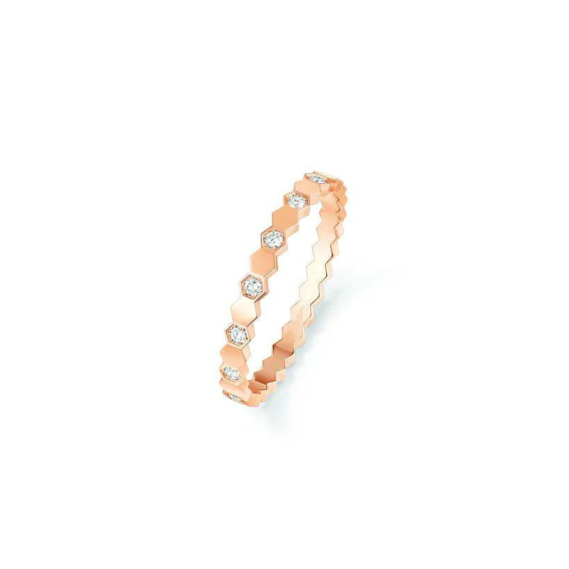[⭐Aura ]BEE LOVE RING PINK GOLD DIAMOND