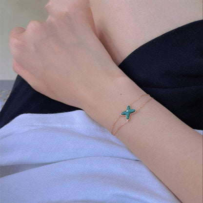 [⭐Aura ]JEUX BRACELET MALACHITE PINK GOLD 1 DIAMOND