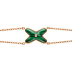Aura JEUX ARMBAND MALACHIT ROSÉGOLD 1 DIAMANT