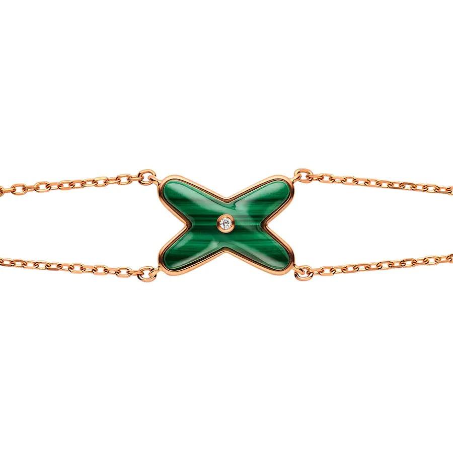 Aura JEUX BRACELET MALACHITE PINK GOLD 1 DIAMOND