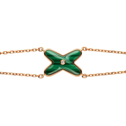 [⭐Aura ]JEUX BRACELET MALACHITE PINK GOLD 1 DIAMOND