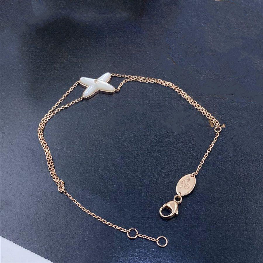 Aura JEUX BRACELET WHITE MOP PINK GOLD 1 DIAMOND