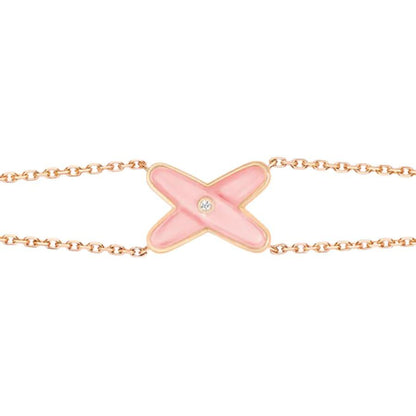 [⭐Aura ]JEUX BRACELET PINK MOP PINK GOLD 1 DIAMOND