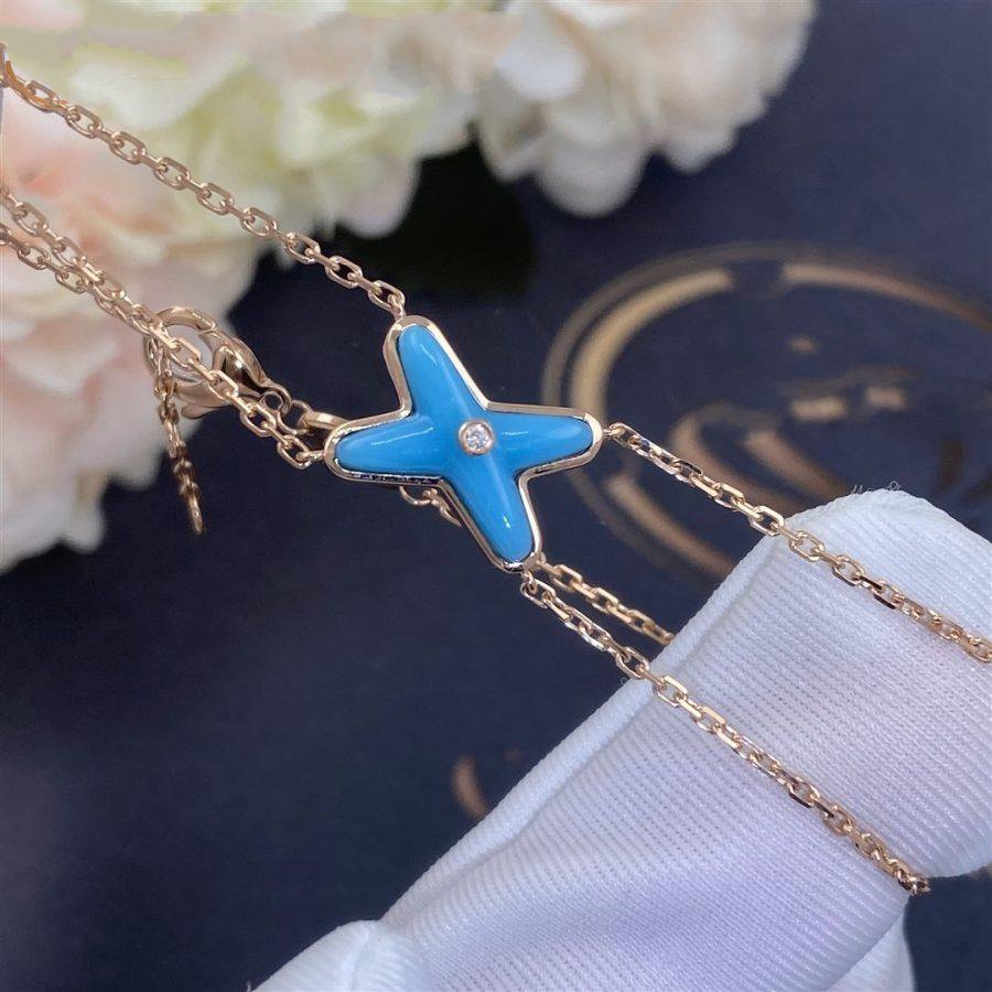 Aura JEUX BRACELET TURQUOISE PINK GOLD 1 DIAMOND