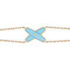 Aura JEUX BRACELET TURQUOISE PINK GOLD 1 DIAMOND