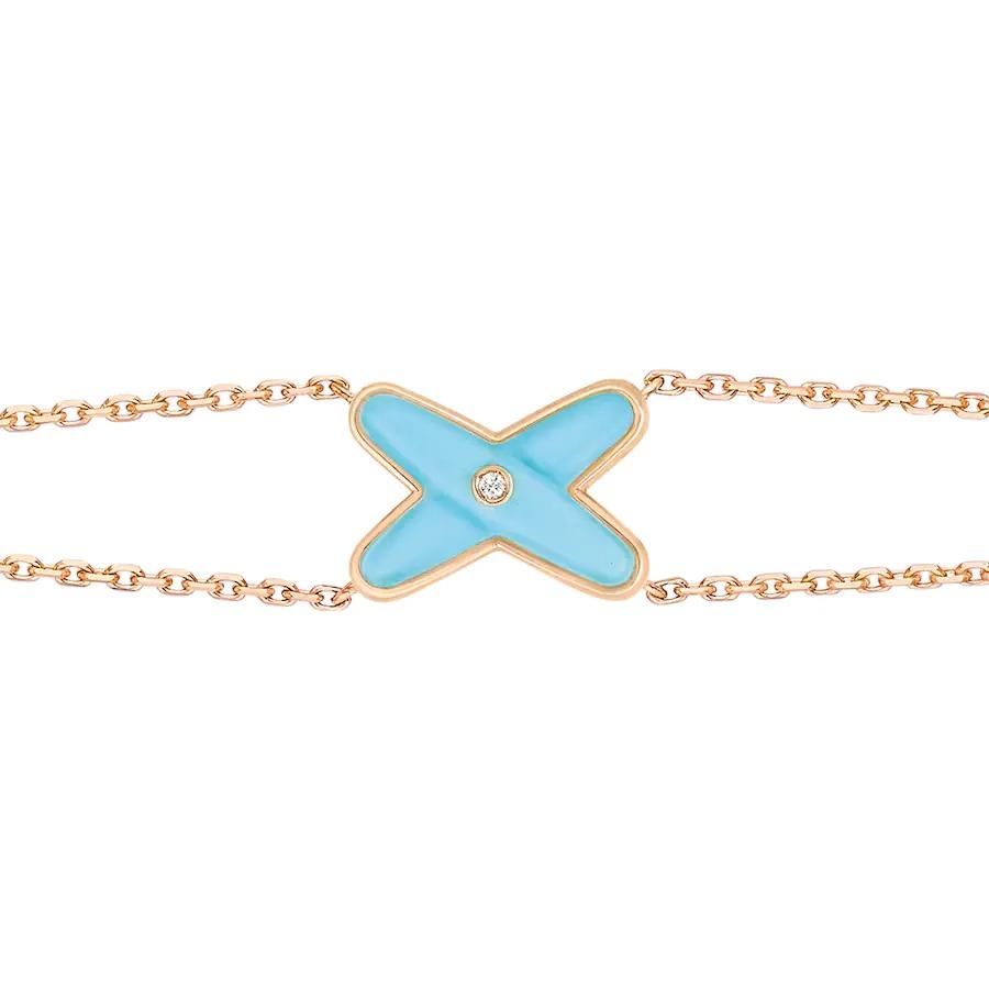Aura JEUX BRACELET TURQUOISE PINK GOLD 1 DIAMOND