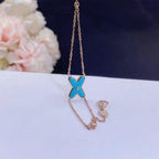 Aura JEUX BRACELET TURQUOISE PINK GOLD 1 DIAMOND