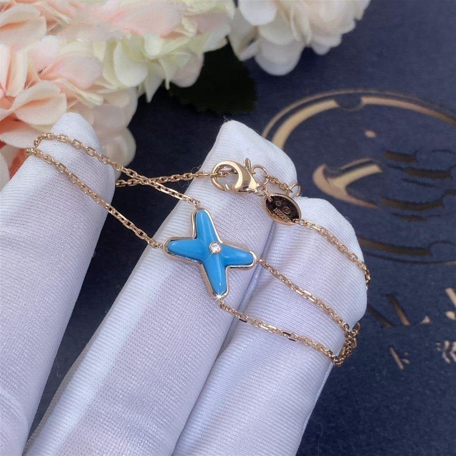 Aura JEUX BRACELET TURQUOISE PINK GOLD 1 DIAMOND