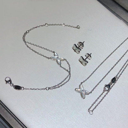 Aura JEUX ARMBAND WEISSES PERLMUTT SILBER 1 DIAMANT
