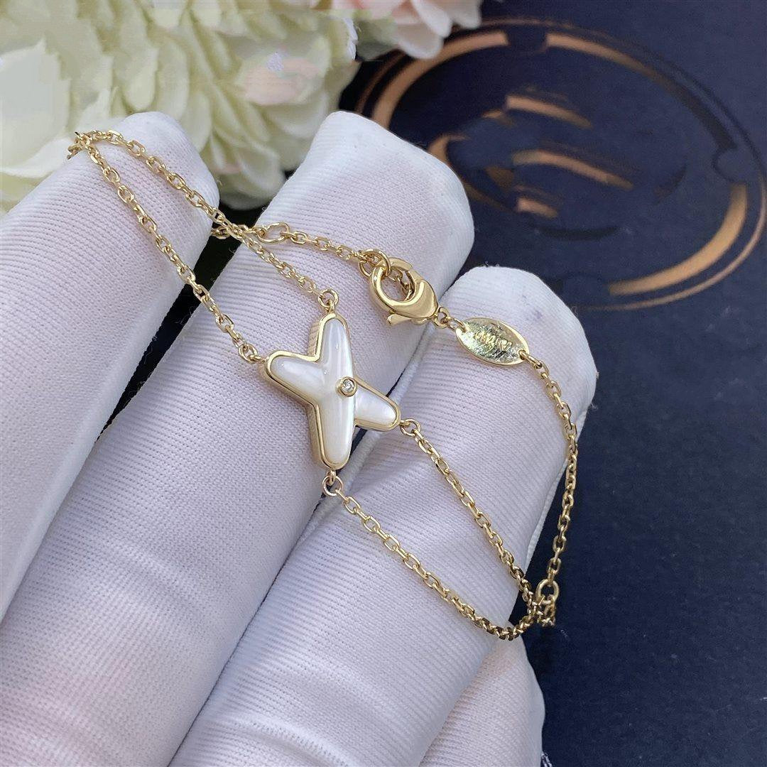 Aura JEUX BRACELET WHITE MOP GOLD 1 DIAMOND