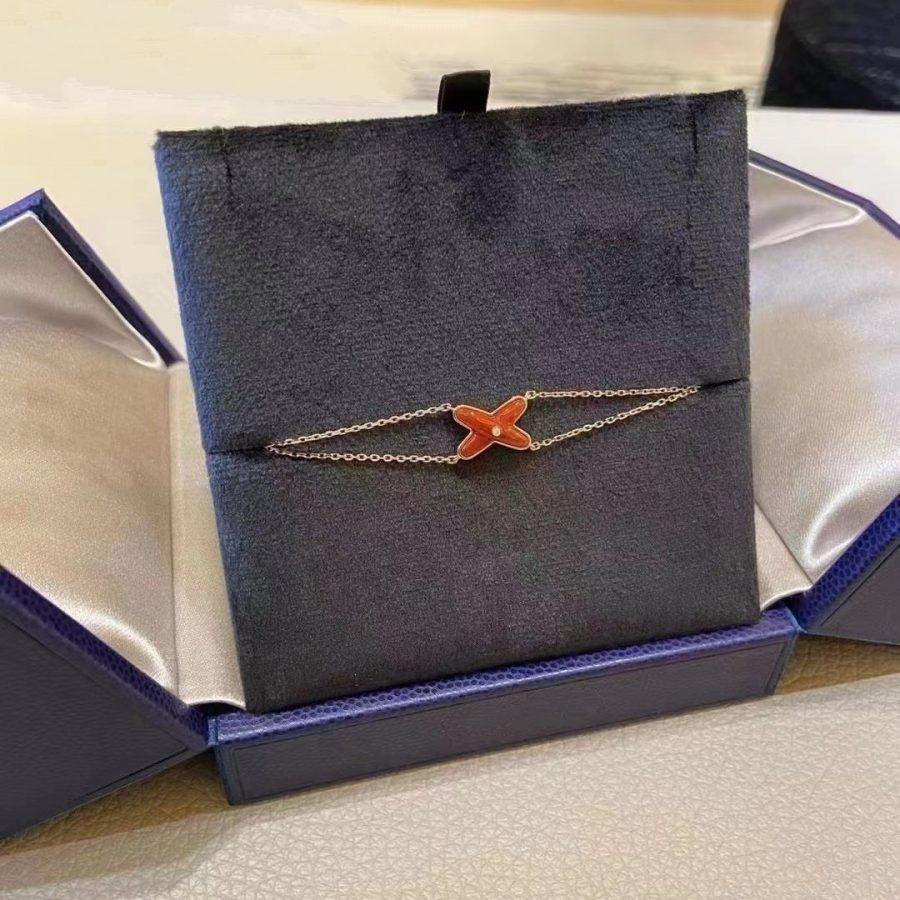 Aura JEUX BRACELET CARNELIAN PINK GOLD 1 DIAMOND