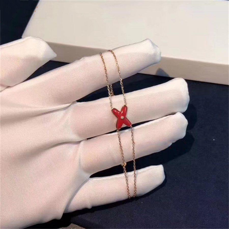 Aura JEUX BRACELET CARNELIAN PINK GOLD 1 DIAMOND