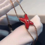 Aura JEUX BRACELET CARNELIAN PINK GOLD 1 DIAMOND
