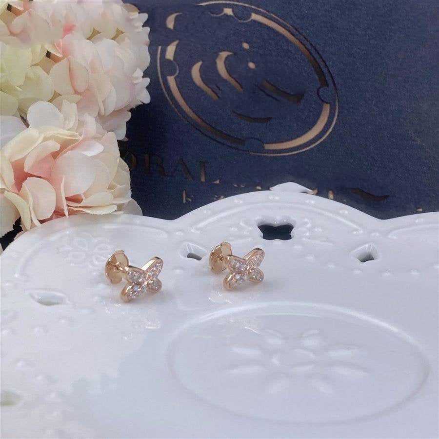 Aura PINK GOLD DIAMOND EARRINGS
