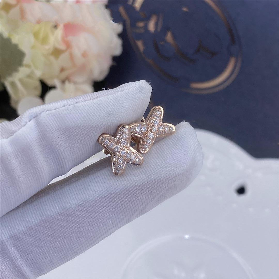 Aura JEUX DE PINK GOLD DIAMOND EARRINGS