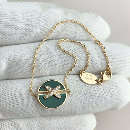 [⭐Aura ]JEUX DE BRACELET MALACHITE PINK GOLD DIAMONDS