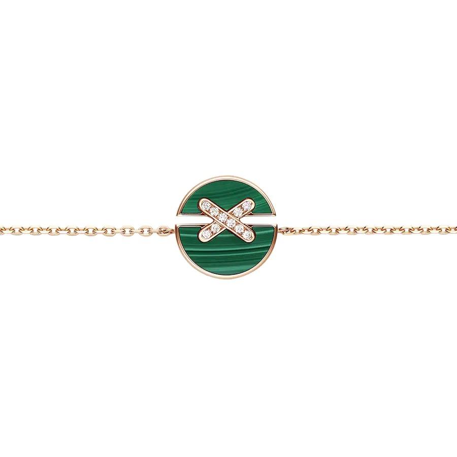 Aura JEUX DE BRACELET MALACHITE PINK GOLD DIAMONDS