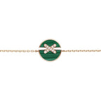 Aura JEUX DE BRACELET MALACHITE PINK GOLD DIAMONDS