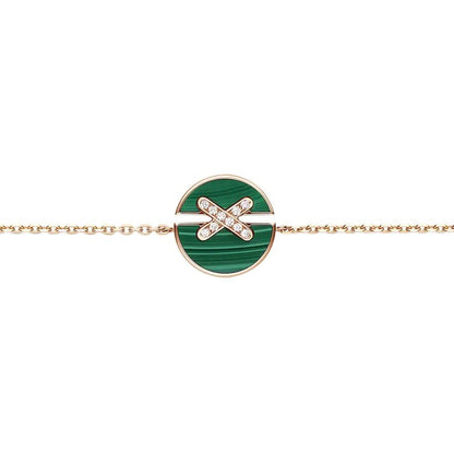 [⭐Aura ]JEUX DE BRACELET MALACHITE PINK GOLD DIAMONDS