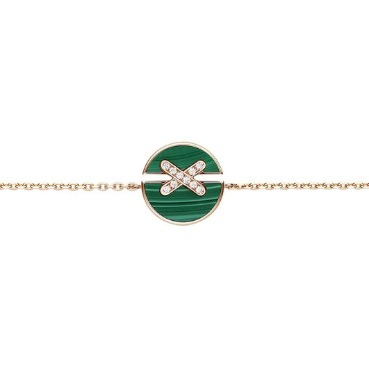 [⭐Aura ]JEUX DE BRACELET MALACHITE PINK GOLD DIAMONDS