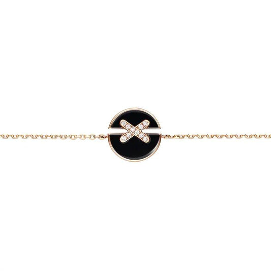 [⭐Aura ]JEUX DE BRACELET ONYX PINK GOLD DIAMOND