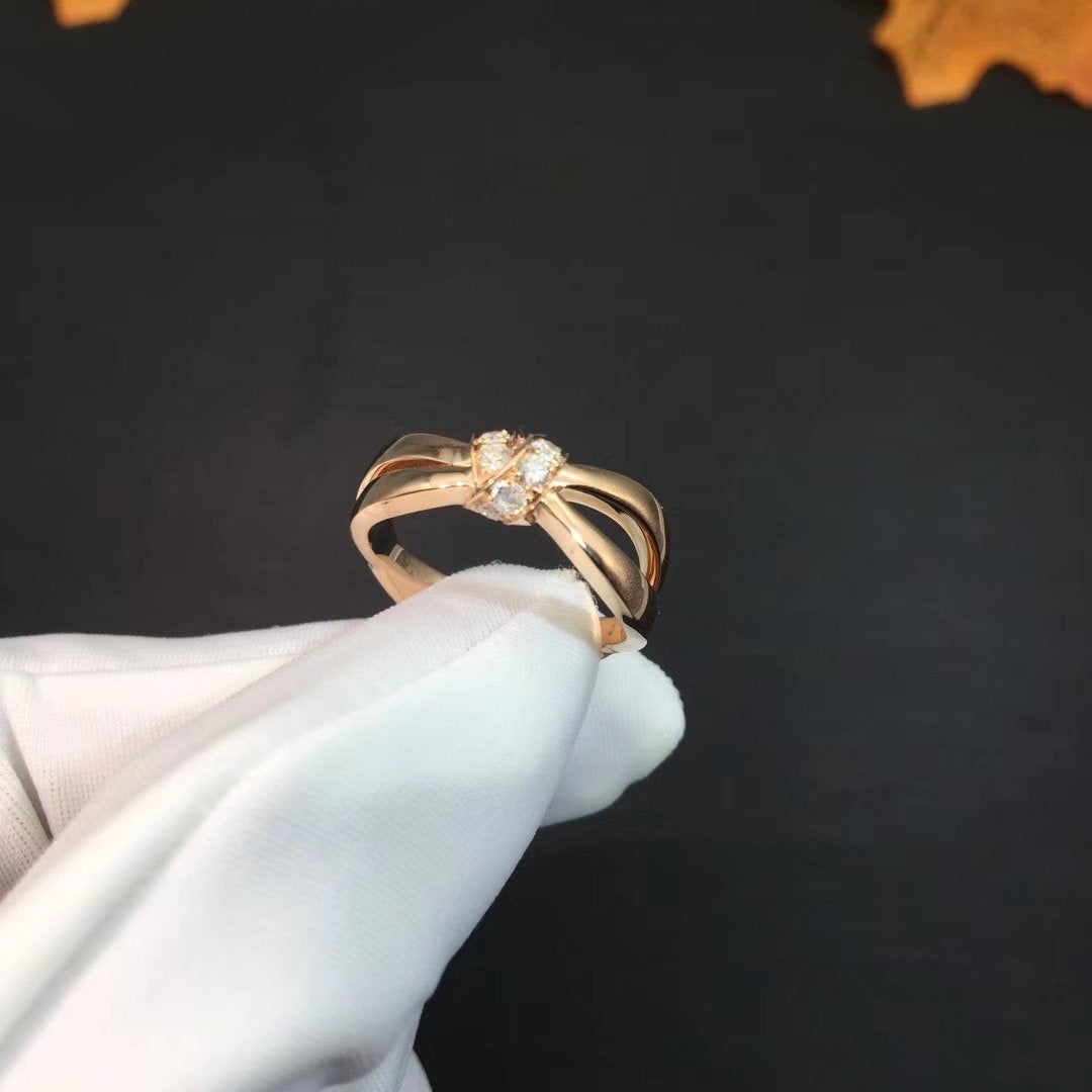 Aura LIENS RING PINK GOLD DIAMOND