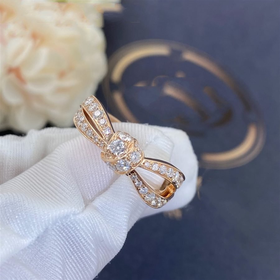 [⭐Aura ]LIENS PINK GOLD DIAMOND RING