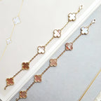 [Aura ]New  CLOVER 5 MOTIFS  PINK MOP BRACELET COLLECTION
