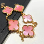 [Aura ]New  CLOVER 5 MOTIFS  PINK MOP BRACELET COLLECTION
