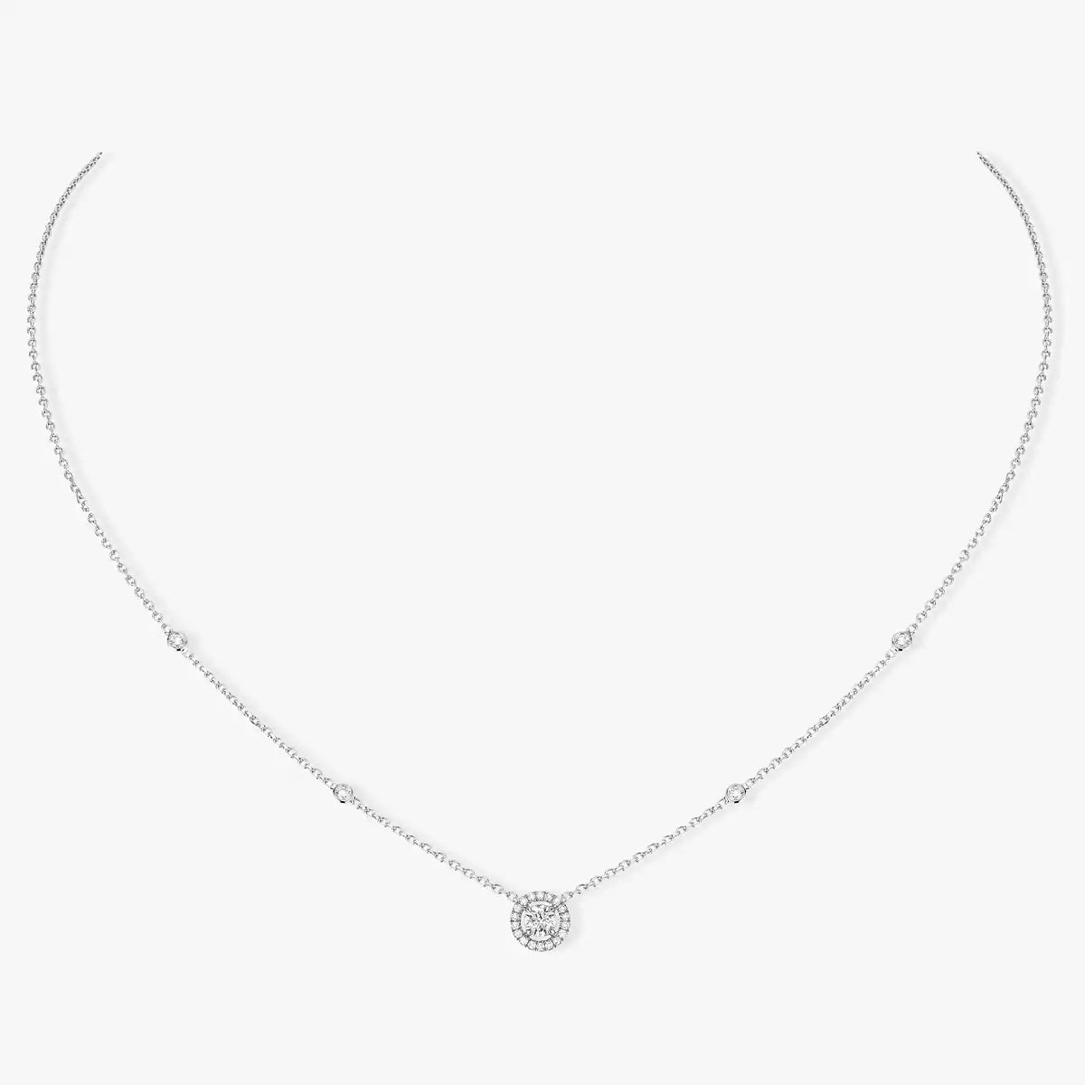 [⭐Aura ]Diamond Necklace 0,20ct Brilliant Shape Joy