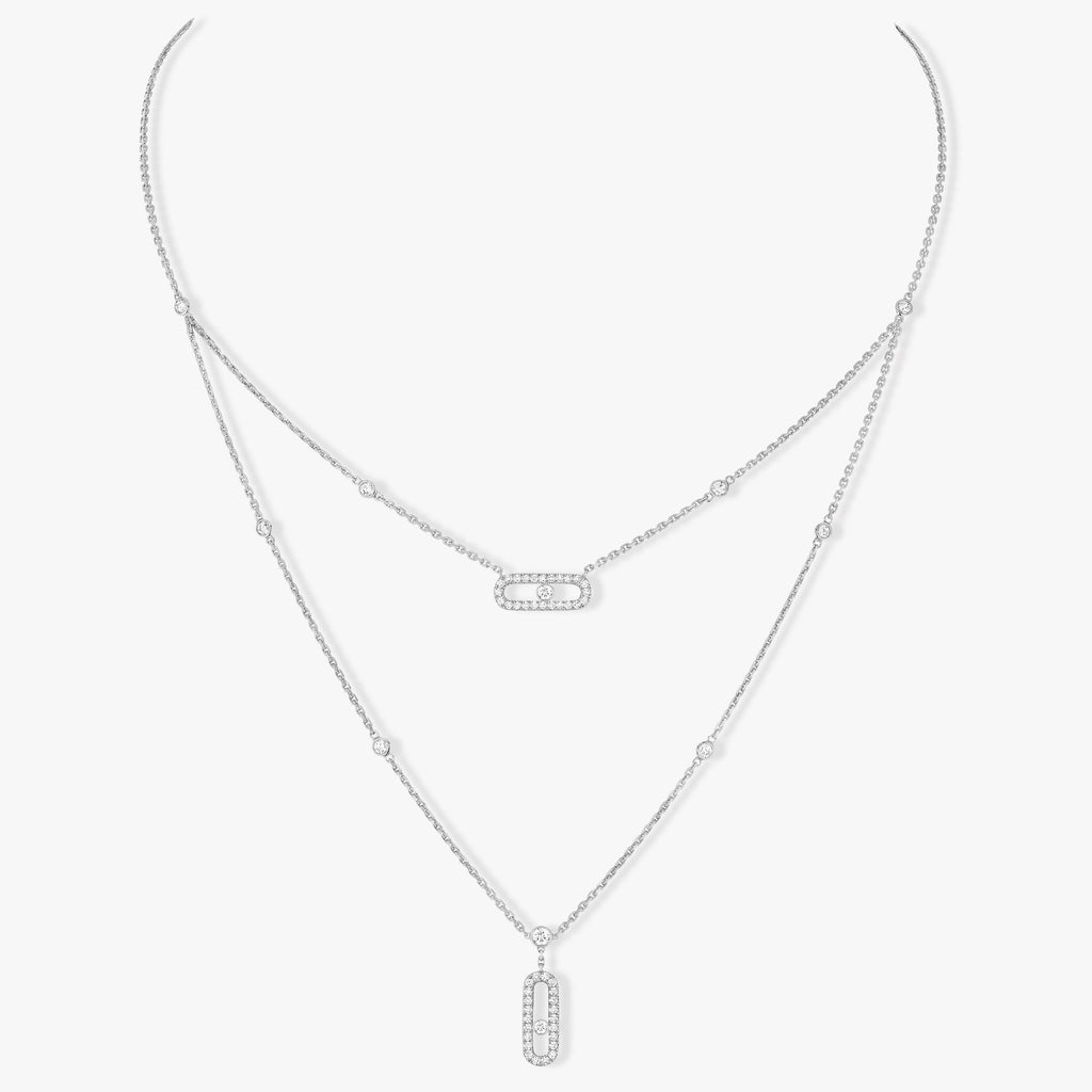[Aura ] MOVE 2 ROW DIAMOND NECKLACE