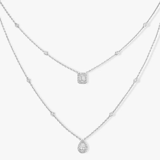 [⭐Aura ]Diamond Necklace My Twin 2 Rows