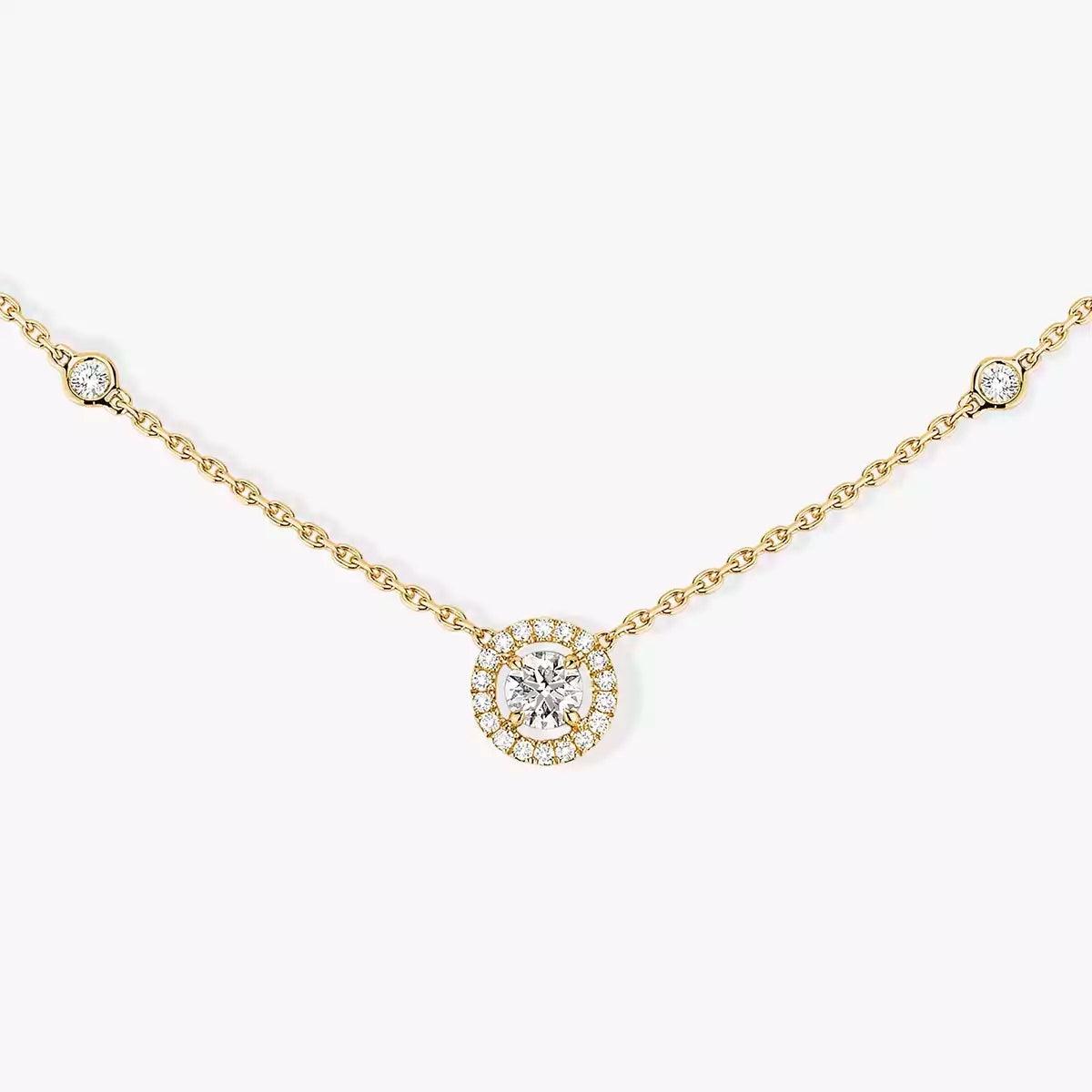 [⭐Aura ]Diamond Necklace 0,20ct Brilliant Shape Joy