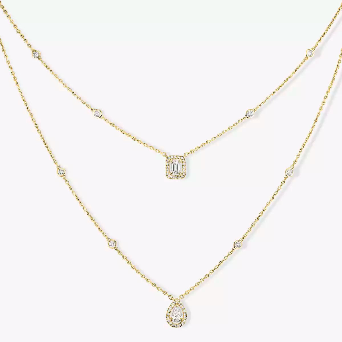 [Aura ] Diamond Necklace My Twin 2 Rows