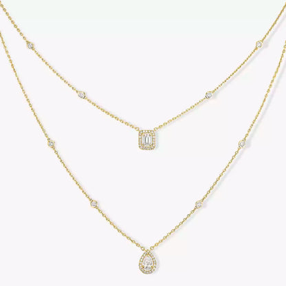 [⭐Aura ]Diamond Necklace My Twin 2 Rows