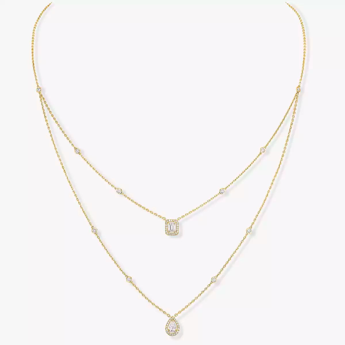 [⭐Aura ]Diamond Necklace My Twin 2 Rows
