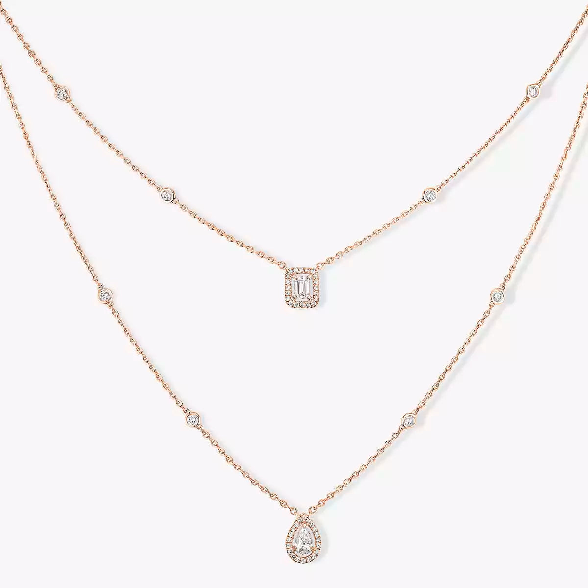 [⭐Aura ]Diamond Necklace My Twin 2 Rows